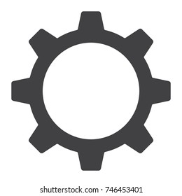 Settings glyph icon, web and mobile, cog sign vector graphics, a solid pattern on a white background, eps 10.