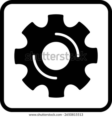 Settings Glyph Vector Icon Design