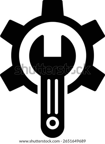 Settings Glyph Vector Icon Design