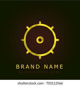 Settings golden metallic logo