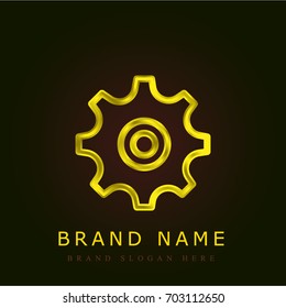 Settings golden metallic logo