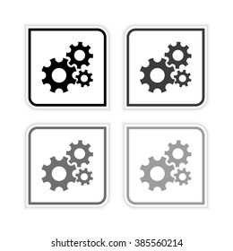 Settings  - grayscale vector icon