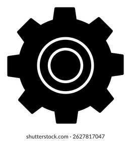 Configuraciones gylph icon. Diseño de icono de Vector simple en estilo gylph. Formato de Vector editable