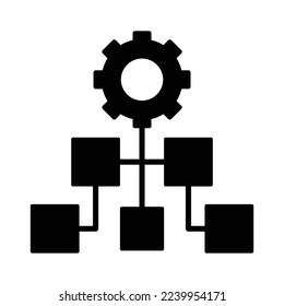 Settings hierarchy Vector Icon Fully Editable
