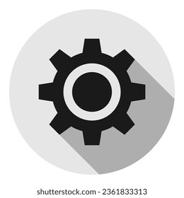 Settings icon with additional gear icon, vector illustration.