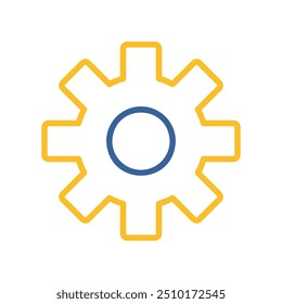 Icono de Configuraciones con el símbolo de engranajes adicionales. Señal de seguridad. Símbolo del gráfico para su diseño del Sitio web, logotipo, App, UI