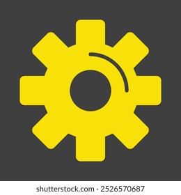 Settings icon with additional gears symbol on dark background. Security sign. Graph symbol for your web site design, logo, app, UI