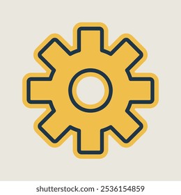 Settings icon with additional gears symbol. Security sign. Graph symbol for your web site design, logo, app, UI