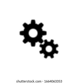 Settings icon with additional gears icon, vector illustration - high quality
