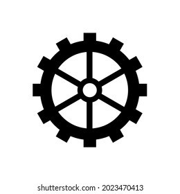 Settings icon with additional gears icon, vector illustration. Simple and isolated style on a blank background. Colors can be edited.