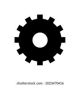 Settings icon with additional gears icon, vector illustration. Simple and isolated style on a blank background. Colors can be edited.