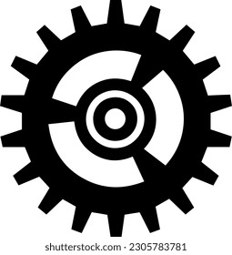 Settings icon with additional gears icon, vector illustration.