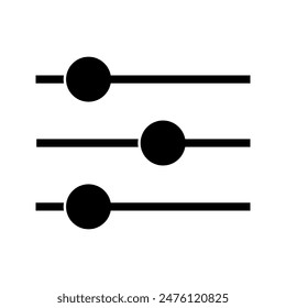 settings icon. adjusting icon. flat, simple, outline, black
