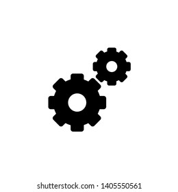 Settings icon. Black gears. Functions symbol