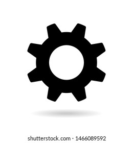 Settings icon. Black gears. Functions symbol