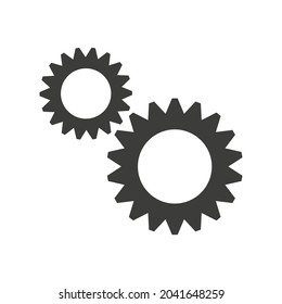 Settings icon. Black gears. Functions symbol with cogwheel