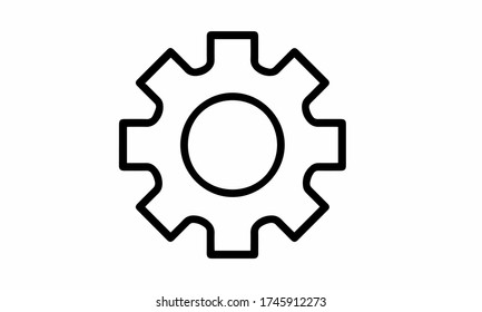 Settings icon black isolated on white background vector image