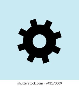 settings icon, blue background