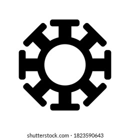 Icono de configuración, se puede usar en la web, medios sociales y muchas otras características de medios. ilustración vectorial