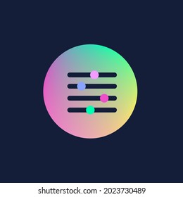 Settings icon with colorful background