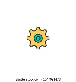 Settings icon design. Essential icon vector illustration