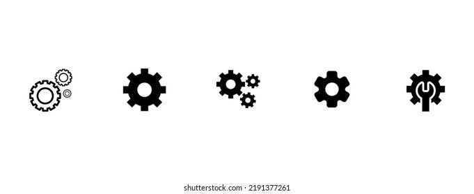 Settings Icon Different Style Vector Illustration Stock Vector (Royalty ...