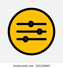 Settings icon in filled line style about essentials, use for website mobile app presentation