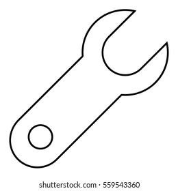 Settings icon - Flat design, glyph style icon - Outline black
