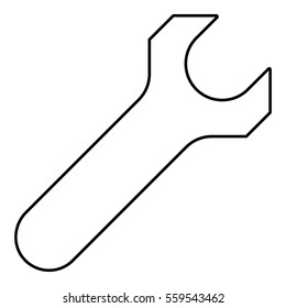 Settings icon - Flat design, glyph style icon - Outline black