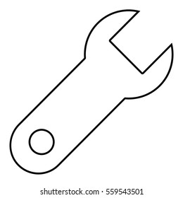 Settings icon - Flat design, glyph style icon - Outline black