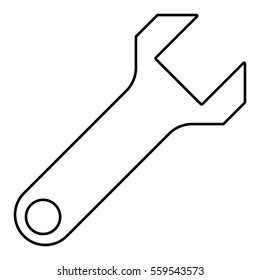 Settings icon - Flat design, glyph style icon - Outline black