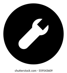 Settings icon - Flat design, glyph style icon - Filled circle black