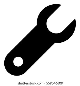 Settings icon - Flat design, glyph style icon - Filled black