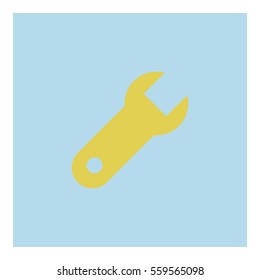 Settings icon - Flat design, glyph style icon - Blue square colored