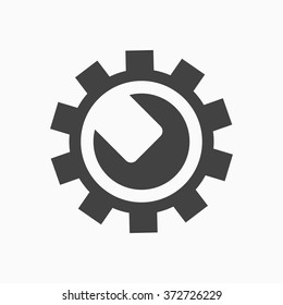 Settings icon. Flat design style.