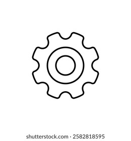 Settings icon Flat isolated outline sign
