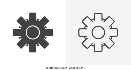Icono de Configuraciones de diseño de conjunto plano y simple