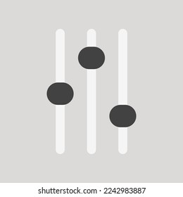 Settings icon in flat style about user interface, use for website mobile app presentation
