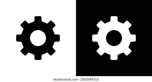Settings icon Flat vector set outline