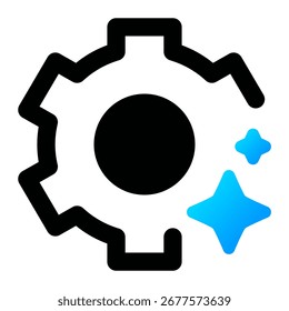 ícone Configurações. engrenagem, configuração, ferramentas, opções, ajuste, controle, preferências, sistema, interface. Ilustração de ícone de vetor