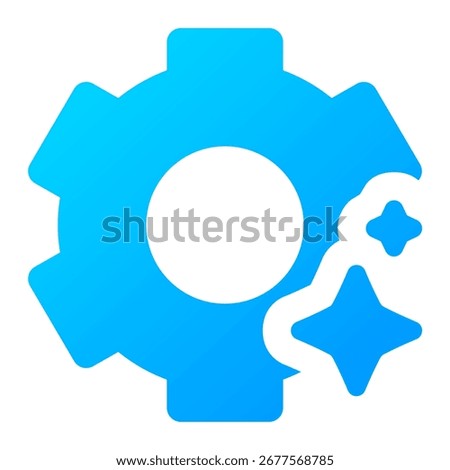 Settings icon. gear, configuration, tools, options, adjustment, control, preferences, system, interface. Vector Icon Illustration