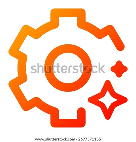 Settings icon. gear, configuration, tools, options, adjustment, control, preferences, system, interface. Vector Icon Illustration