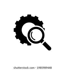 Einstellsymbol, Ganglogo einzeln auf weißem Hintergrund