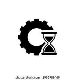 Settings icon, gear logo isolated on white background