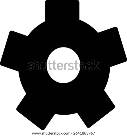 Settings icon with gear symbol in clean vector style. Perfect for apps, websites, and system tools. Fully editable and scalable. Adobe Illustrator EPS file