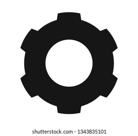 Settings Icon with Gear Symbol. Flat style vector EPS.