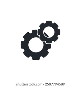Settings icon. Gear symbol template for graphic and web design collection logo vector illustration