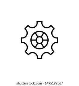 Settings icon. Gear symbol. Tools.