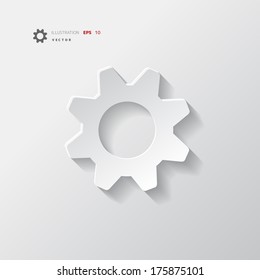 Settings icon. Gear symbol. Tools.
