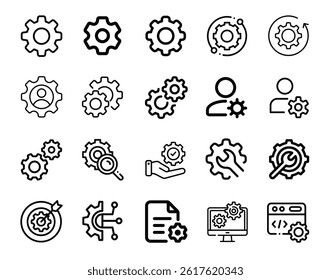 Settings Icon, Gear Icon Vector